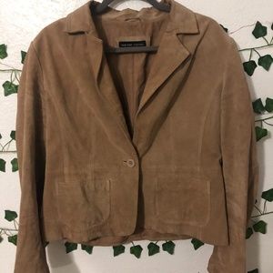 New York and Company Light Brown Suede Blazer
